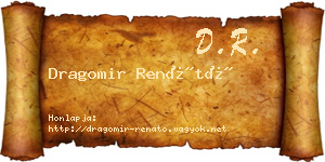 Dragomir Renátó névjegykártya
